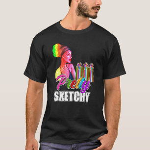 Camiseta Humor de un profesor divertido Bonito lápices de c