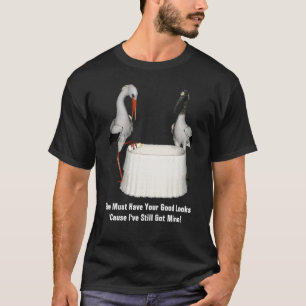Camiseta Humor del bebé de la cigüeña