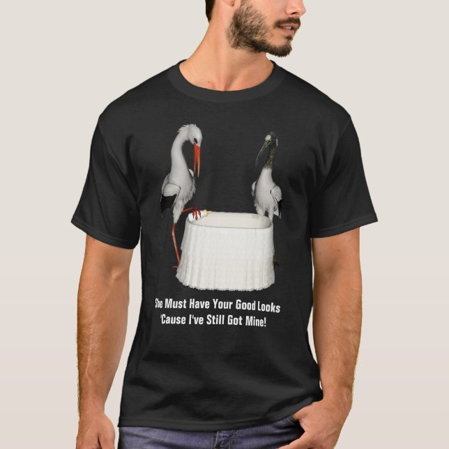 Camiseta Humor del bebé de la cigüeña (Anverso)