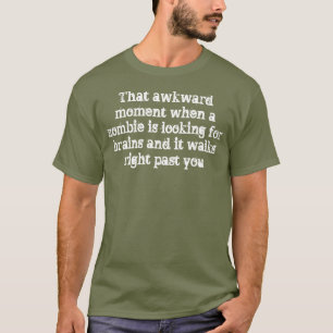 Camiseta Humor del cerebro del zombi