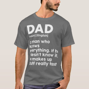 Camiseta Humor del Día del Padre Sarcasmo Diccionario