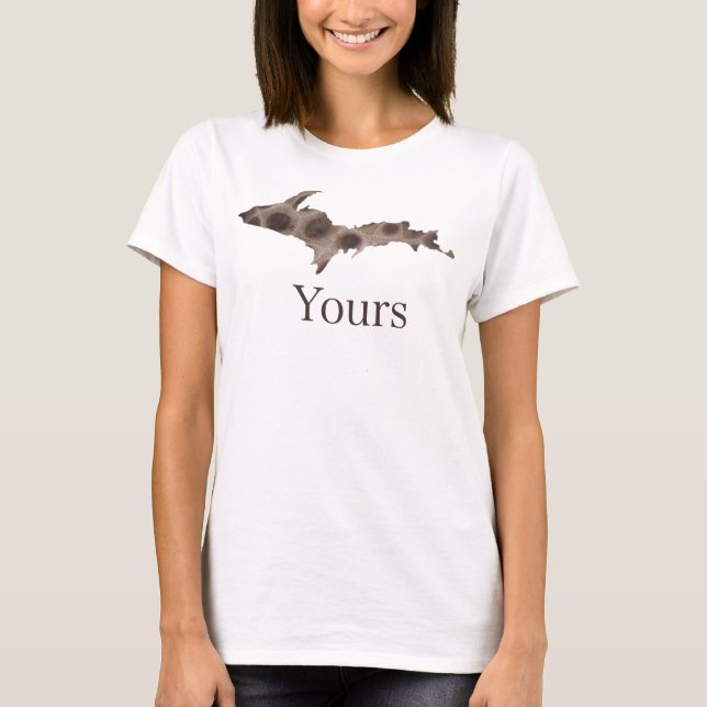 Camiseta Humor del estado del Gran Lago, UP YOURS (Anverso)