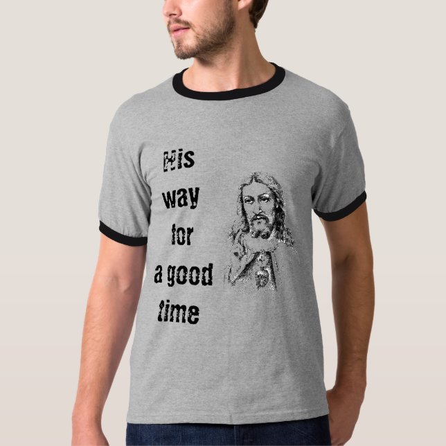 Camiseta Humor del Jesucristo para una leyenda católica (Anverso)