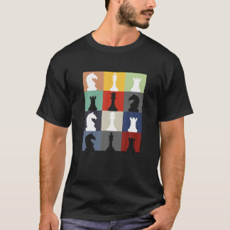 Camiseta Humor del juego de té del tablero de ajedrez del d