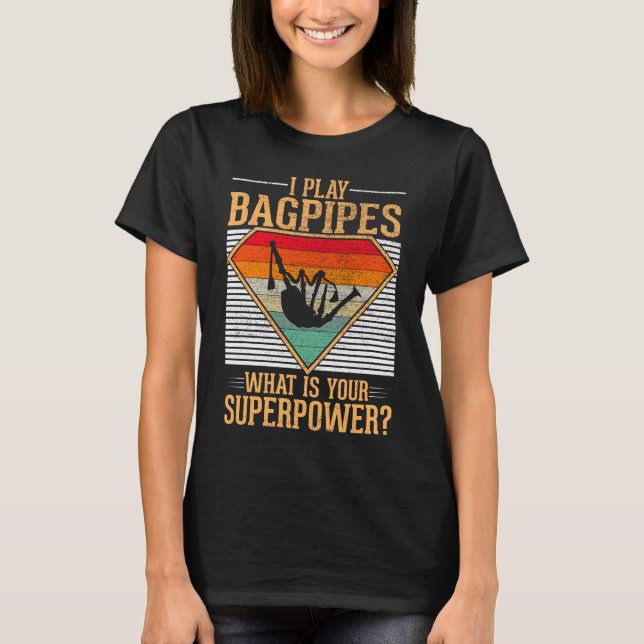 Camiseta Humor del músico de Bagpia divertido (Anverso)