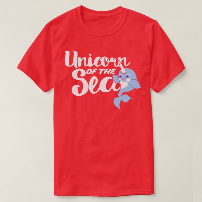 Camiseta Humor del narguile de Unicornio del Mar (Diseño del anverso)