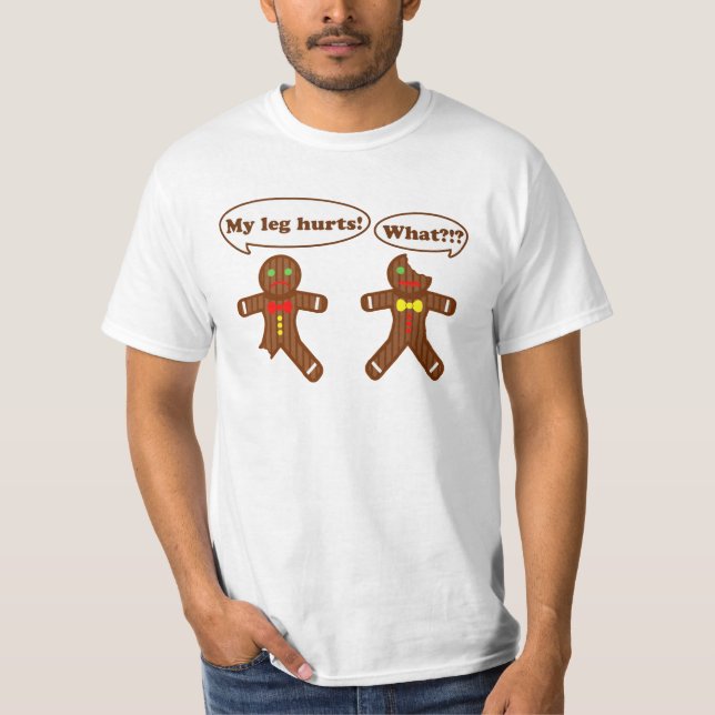Camiseta Humor del pan de jengibre (Anverso)
