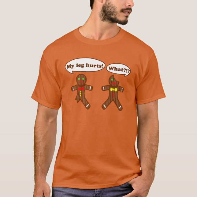 Camiseta Humor del pan de jengibre del día de fiesta (Anverso)