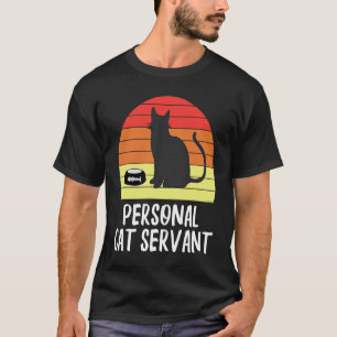 Camiseta Humor del propietario de un gato retro vintage par