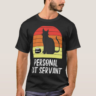 Camiseta Humor del propietario de un gato retro vintage par