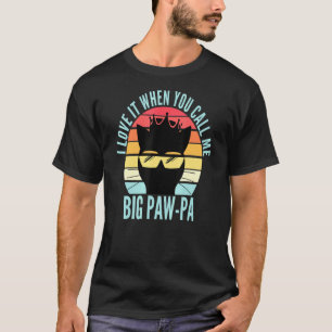 Camiseta Humor del propietario del gato retro Big Paw Pa