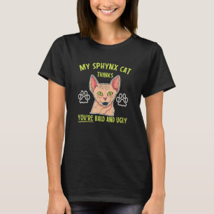 Camiseta Humor del propietario del gato Sphynx