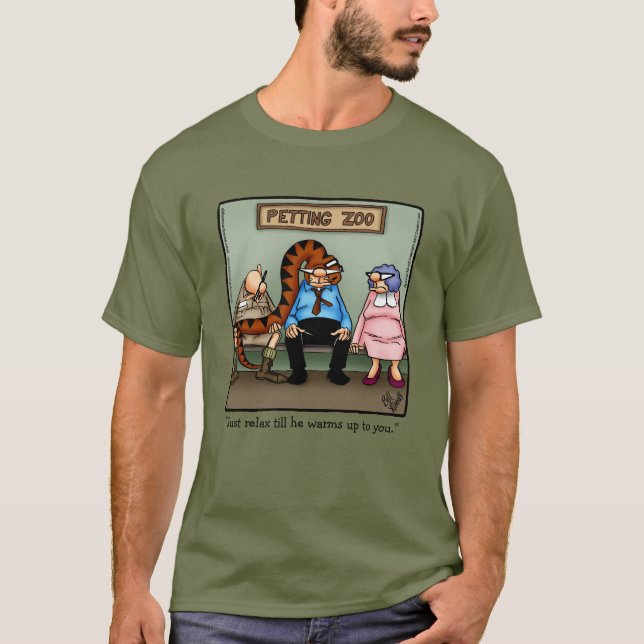 Camiseta Humor del zoológico de Petting gracioso Tee Shirt (Anverso)