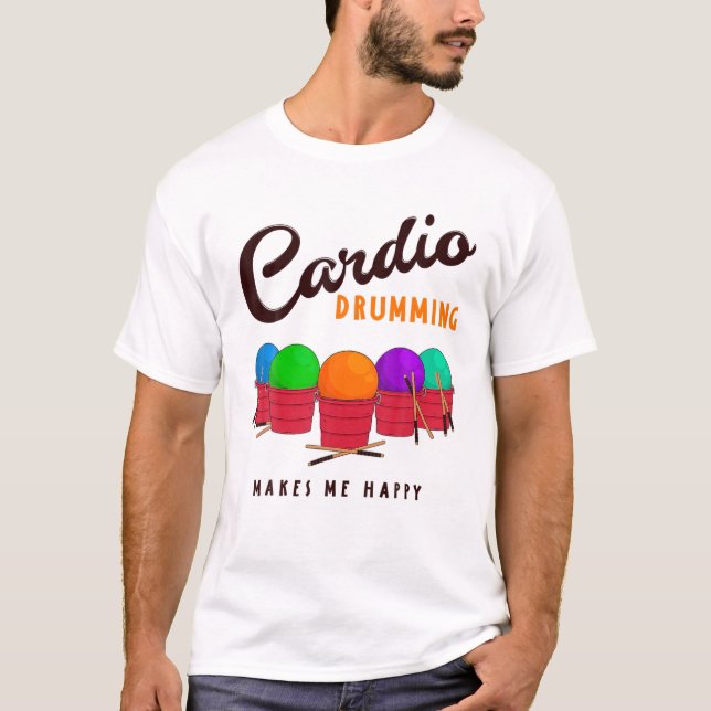 Camiseta Humor divertidísimo cardio durante el tambor Sayin (Anverso)
