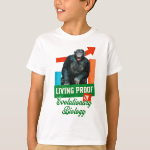 Camiseta Humor divertido de biología evolutiva de chimpancé