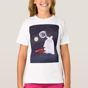 Camiseta Humor Divertido de Halloween Fantasma Pensativo