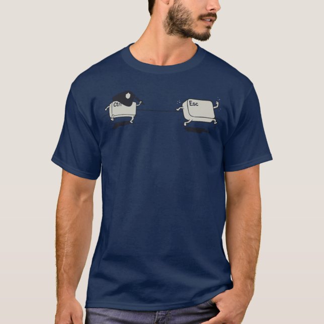 Camiseta Humor divertido de la policía - Ctrl persiguiendo  (Anverso)