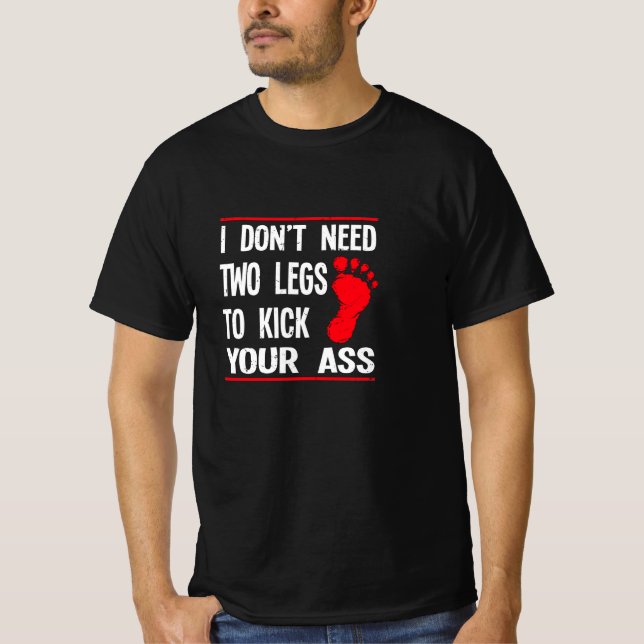 Camiseta Humor divertido de los Camisas Amputadas de Leg Am (Anverso)