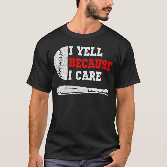 Camiseta Humor divertido de los fans del béisbol que grito  (Anverso)