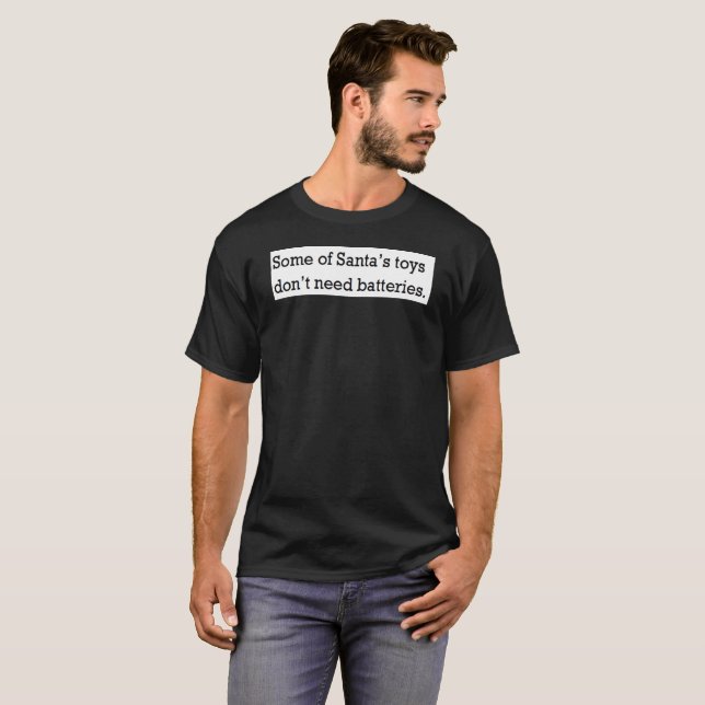Camiseta humor divertido de Navidad de la batería traviesa (Anverso completo)