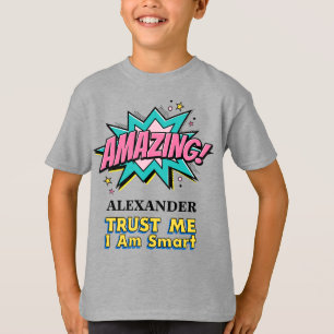 Camiseta Humor divertido de niño Chica niño inteligente per