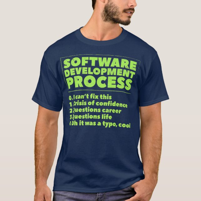 Camiseta Humor divertido de programador de software (Anverso)