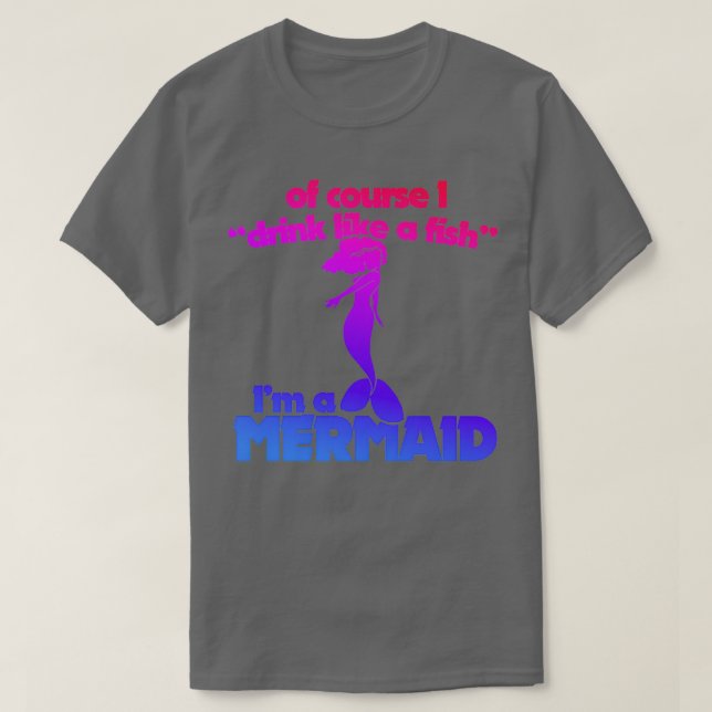 Camiseta Humor divertido de Sirena (Diseño del anverso)