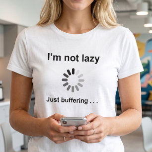 Camiseta Humor Divertido de Tecnología   No Estoy Perezoso,