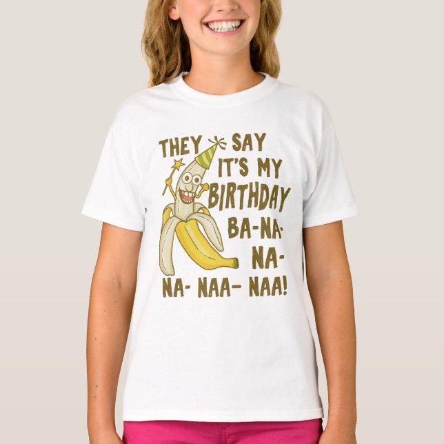 Camiseta Humor divertido del dibujo animado del plátano del (Anverso)