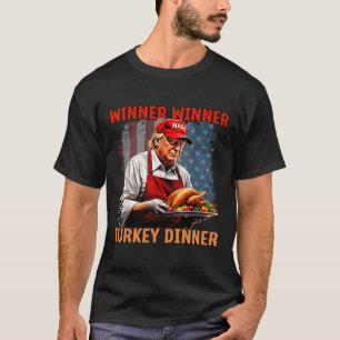 Camiseta Humor Divertido Ganador Trump Ganador Cena de Pavo