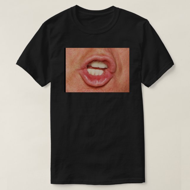Camiseta Humor divertido hilarante sobre el labio de Donald (Diseño del anverso)