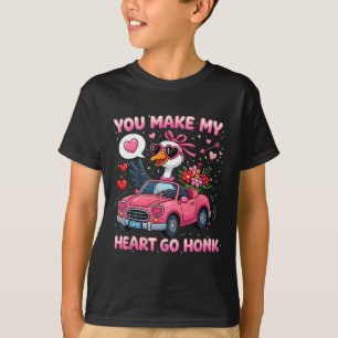 Camiseta Humor Divertido Lindo Ganso Coqueto San Valentín G