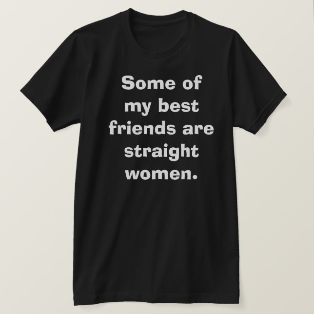 Camiseta Humor divertido Mejor Amigos Club Gay Femenino Dir (Anverso del diseño)