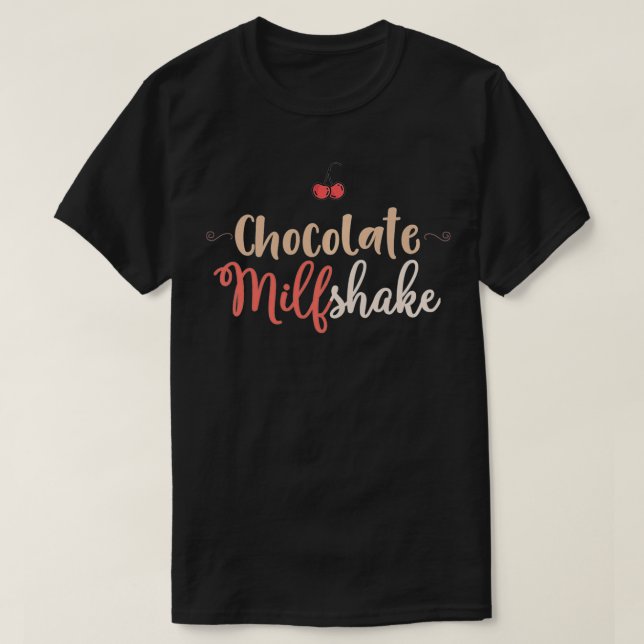 Camiseta Humor Divertido Para Adultos Leve Chocolate Mamá C (Diseño del anverso)