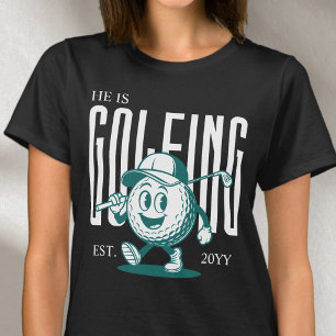 Camiseta Humor Divertido Retro Blanco Esposa de Golf Person