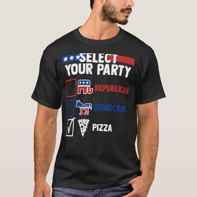 Camiseta Humor electoral elegir a su Fiesta demócrata repub (Anverso)