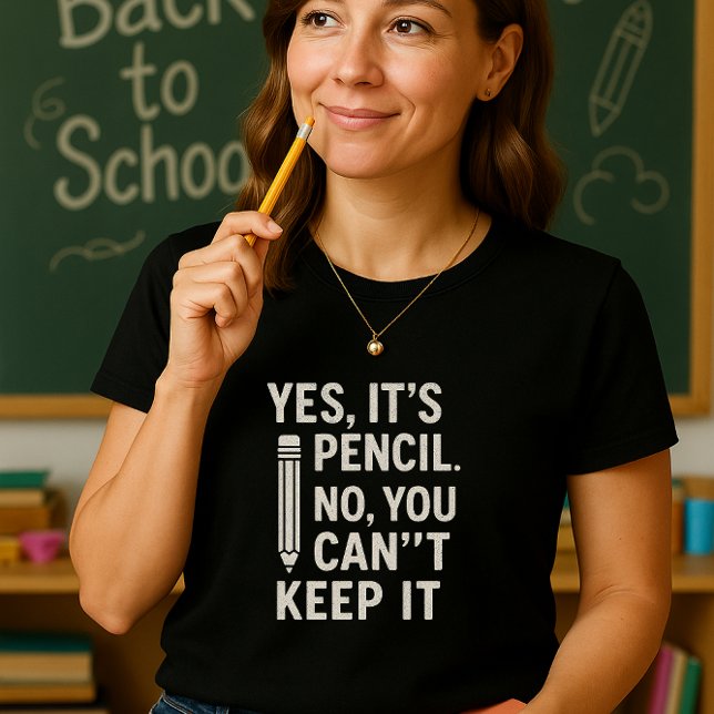Camiseta Humor en aula relacionado; lápiz en escuela divert (Subido por el creador)