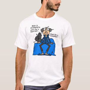 Camiseta Humor entonces acabado incompleto de la boda