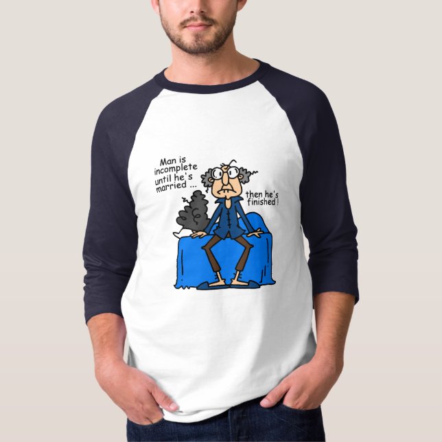 Camiseta Humor entonces acabado incompleto de la boda (Anverso)