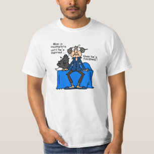 Camiseta Humor entonces acabado incompleto de la boda