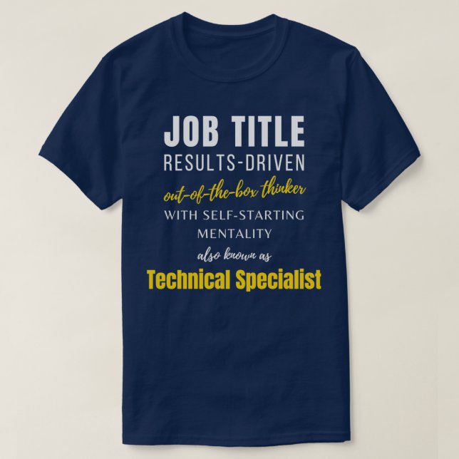 Camiseta Humor experto técnico Coworker Career Birthda (Diseño del anverso)
