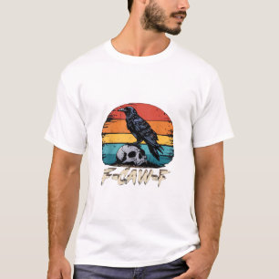 Camiseta Humor F-Caw-F Gótico Gracioso Cuervo Esencial Retr