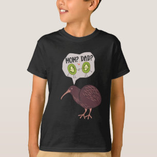 Camiseta Humor familiar de pájaro lindo Kiwi Nueva Zelanda