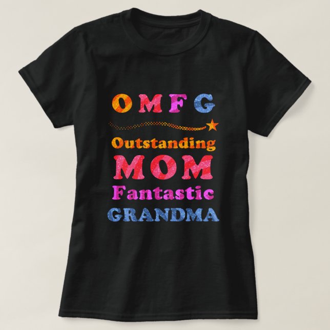 Camiseta Humor fantástico de la abuela de la mamá (Diseño del anverso)