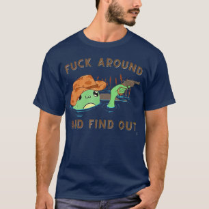 Camiseta Humor Fck A Round And Find Western Cowboy Frog