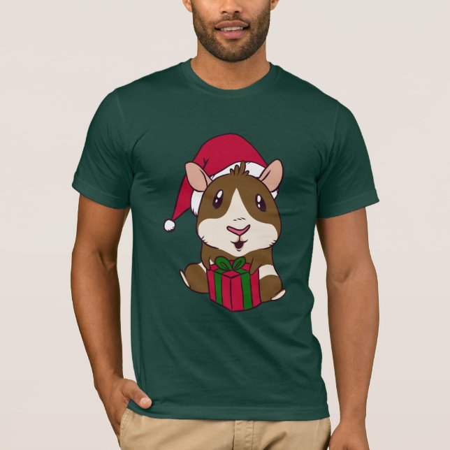 Camiseta Humor festivo de Navidades de cerdo de Guinea (Anverso)