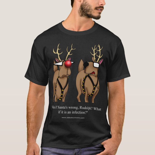 Camiseta Humor festivo de renos para Navidades divertidos (Anverso)