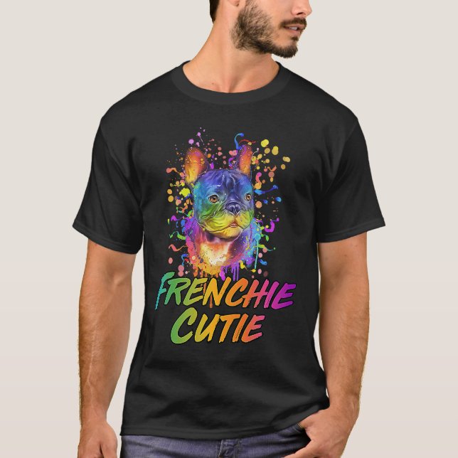 Camiseta Humor francés de Bulldog francés de Cutie Perro fr (Anverso)