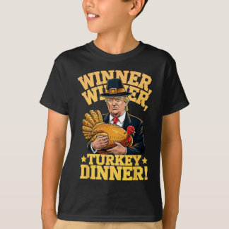 Camiseta Humor Funny Trump Winner Winner Turkey Dinner Than