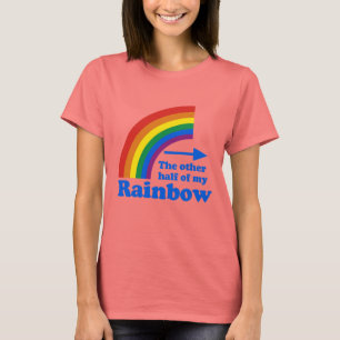 Camiseta Humor gay arcoiris medio liso
